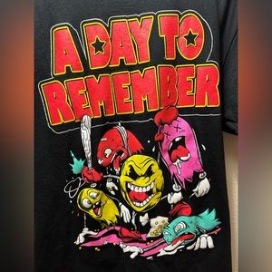 Mens A Day To Remember Pac-Man TShirt large
